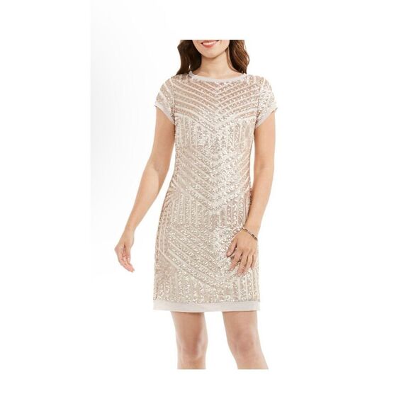Vince Camuto beautiful gold sequence mini dress - Picture 1 of 8